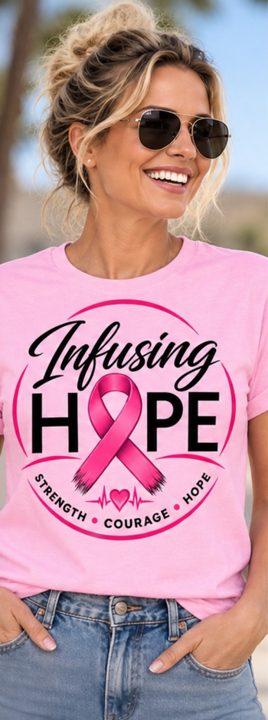 Infusing Hope Awareness Tee — Women’s Relaxed, Pink or White