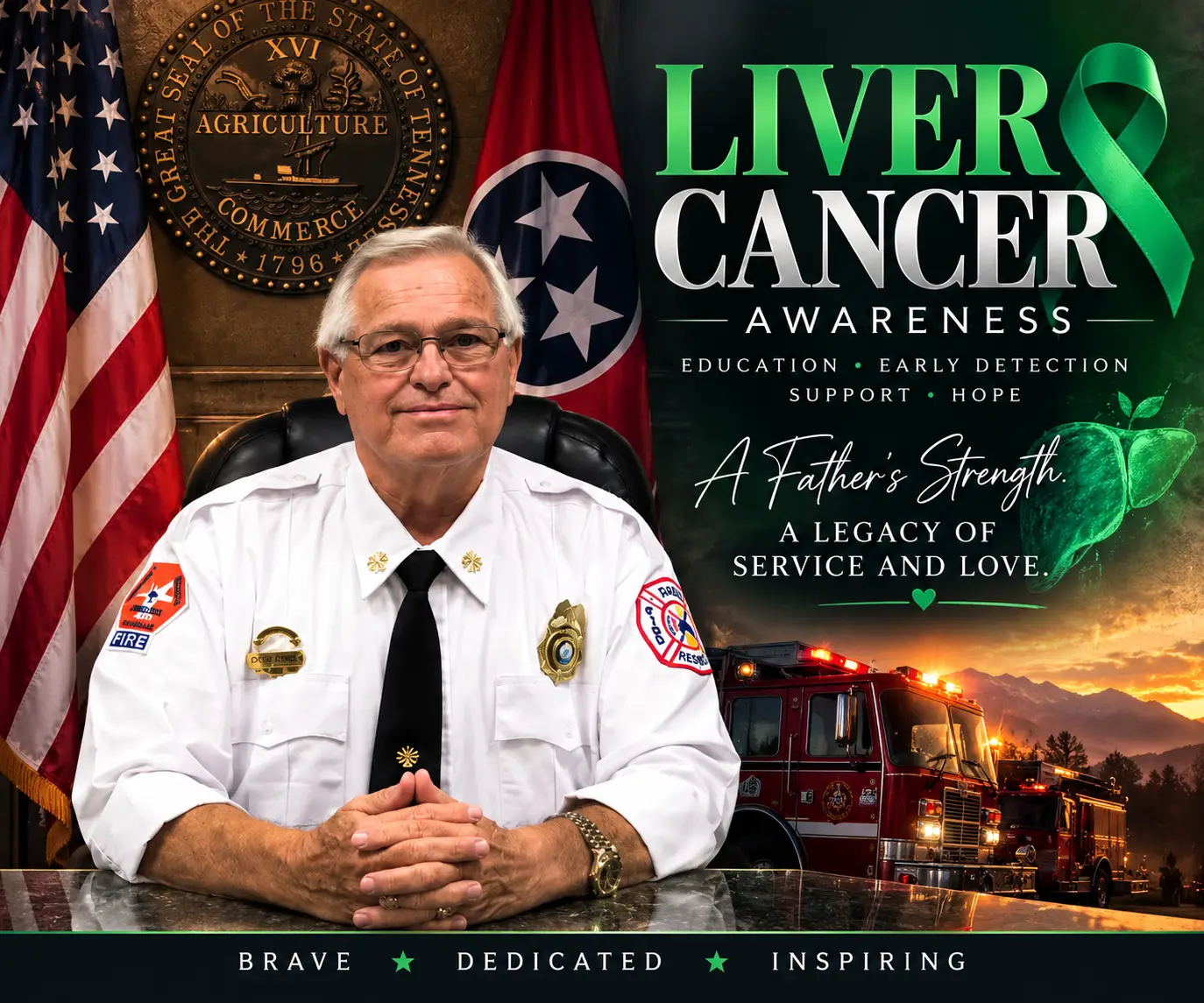 A Firefighter's Legacy of Hope: a liver cancer awareness tribute to Chuck's father