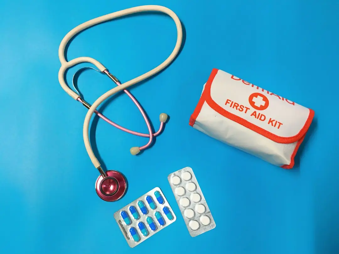 A first aid kit, a good place to keep naloxone